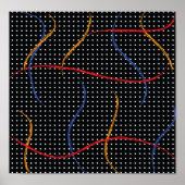 Retro Paint Spritzer und Punkte Poster (Vorne)