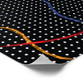 Retro Paint Spritzer und Punkte Poster (Ecke)