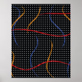 Retro Paint Spritzer und Punkte Poster (Vorne)