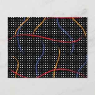 Retro Paint Spritzer und Punkte Postkarte