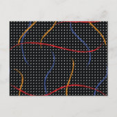 Retro Paint Spritzer und Punkte Postkarte (Vorderseite)