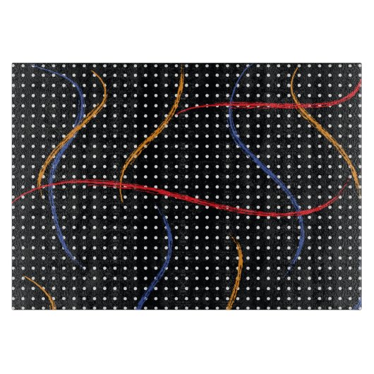 Retro Paint Spritzer und Punkte Schneidebrett (Vorderseite)