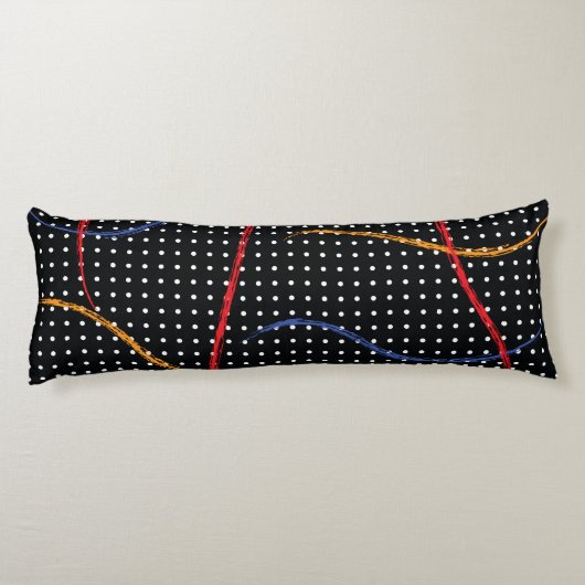 Retro Paint Spritzer und Punkte Seitenschläferkissen (Rückseite)