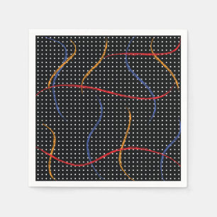 Retro Paint Spritzer und Punkte Serviette