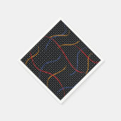 Retro Paint Spritzer und Punkte Serviette (Ecke)