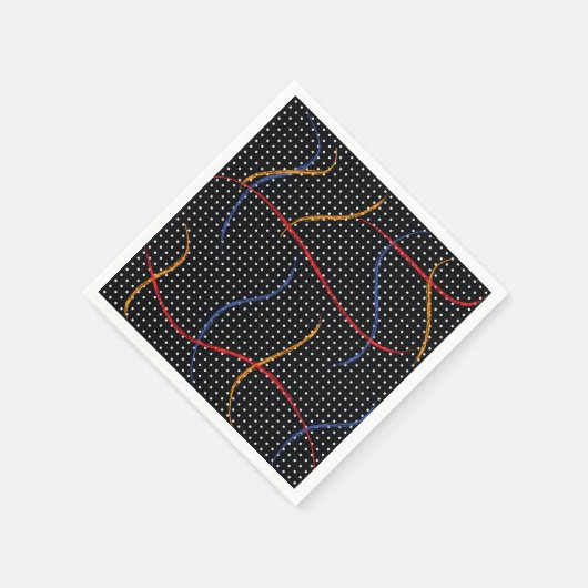 Retro Paint Spritzer und Punkte Serviette (Ecke)