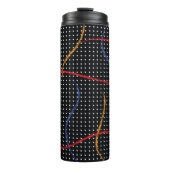 Retro Paint Spritzer und Punkte Thermosbecher (Vorderseite)