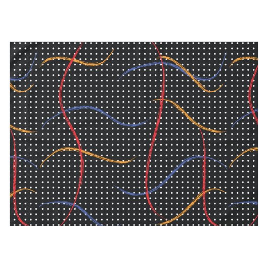 Retro Paint Spritzer und Punkte Tischdecke (Vorderseite (Horizontal))