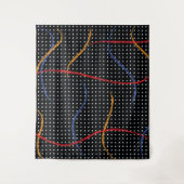 Retro Paint Spritzer und Punkte Wandteppich (Vorderseite)