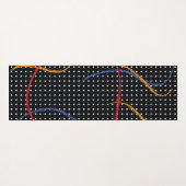 Retro Paint Spritzer und Punkte Yogamatte (Rückseite (Horizontal))