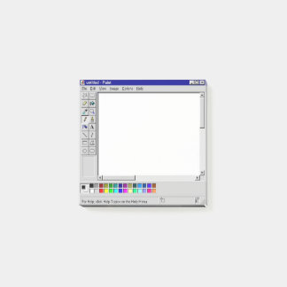 Retro-'Paint-Webseite'-Haftnotizblock: Vintage-IT Post-it Klebezettel