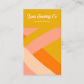 Retro Painted Abstract Crossed Lines Gold Blank Visitenkarte (Vorderseite)