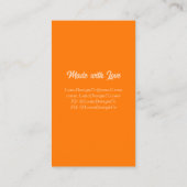 Retro Painted Abstract Crossed Lines Orange Blank Visitenkarte (Rückseite)