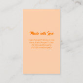 Retro Painted Abstract Crossed Lines Peach Blank Visitenkarte (Rückseite)