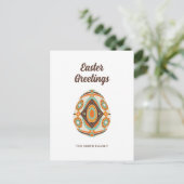 Retro Painted Easter Egg  Feiertagspostkarte (Stehend Vorderseite)