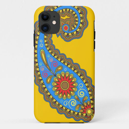 Retro Paisley Case-Mate iPhone Hülle (Rückseite)