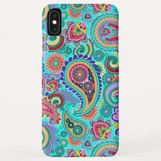 Retro Paisley Case-Mate iPhone Hülle (Rückseite)