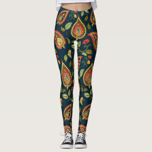 Retro Paisley-Muster-Leggings Leggings