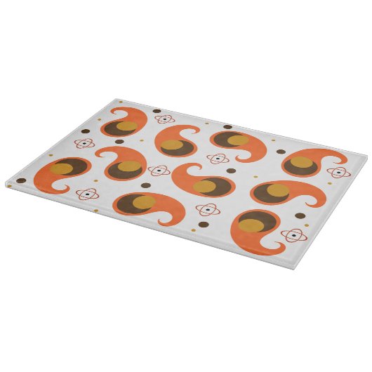 Retro Paisley Schneidebrett (Ecke)