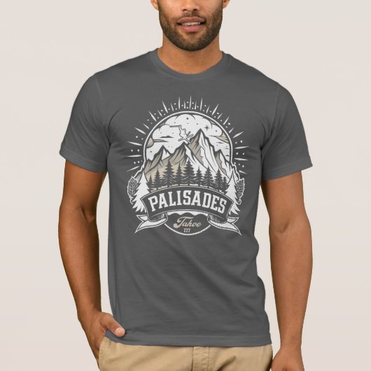 Retro Palisades Tahoe Ski T-Shirt (Vorderseite)
