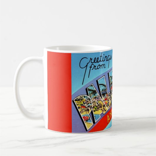 Retro Palisades Vergnügungspark Kaffeetasse (Links)