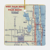 Retro Palm Beach FL Keramikornament (Rückseite)