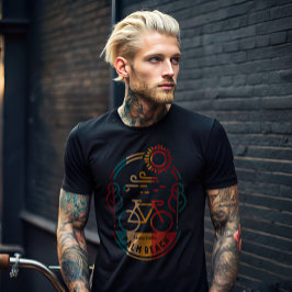 Retro Palm Beach Radweg. T-Shirt