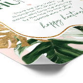 Retro Palm Beach Rosa Ring Jagd Brautparty Spiel Poster (Ecke)