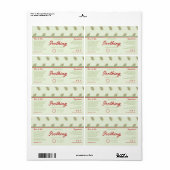 Retro Palm Blätter Kosmetika Tropfer Flasche Etike (Vorne)