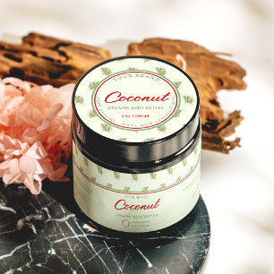 Retro Palm Blätter Retro Circle Cosmetics JAR Labe Runder Aufkleber