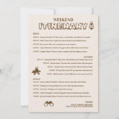 Retro Palm Camper - Boho Bachelorette Wochenende Einladung (Rückseite)