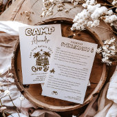 Retro Palm Camper - Boho Bachelorette Wochenende Einladung