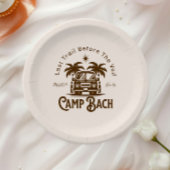 Retro Palm Camper - Boho Bachelorette Wochenende Pappteller