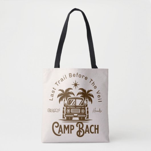 Retro Palm Camper - Boho Bachelorette Wochenende Tasche (Vorderseite)