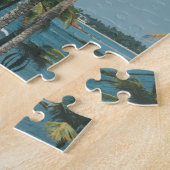 Retro Palm Ocean Silhouette Puzzle (Seite)