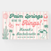 Retro Palm Spring Bachelorette Empfang Banner (Horizontal)