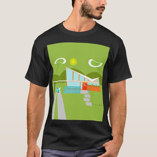 Retro Palm- Springhaus-T - Shirt (Vorderseite)
