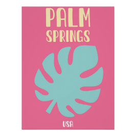 Retro Palm Springs Aesthetic Travel Art Print Poster