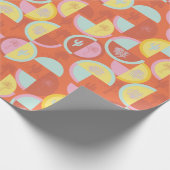 Retro Palm Springs Cactus Gift Wrap Paper Geschenkpapier (Ecke)