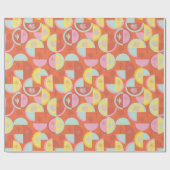 Retro Palm Springs Cactus Gift Wrap Paper Geschenkpapier (Flach)