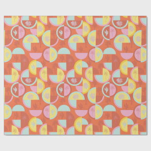 Retro Palm Springs Cactus Gift Wrap Paper Geschenkpapier
