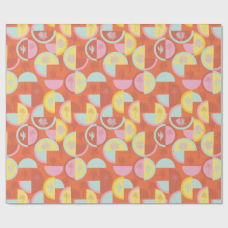 Retro Palm Springs Cactus Gift Wrap Paper Geschenkpapier