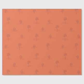 Retro Palm Springs Cactus in Earthy Colors Geschenkpapier