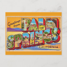 Retro Palm Springs Greeting Postcard