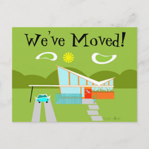 Retro Palm Springs-Haus-Adressenänderung Karte