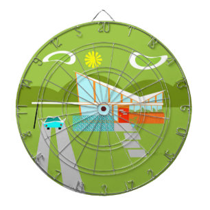 Retro-Palm-Springs-Haus-Dartboard Dartscheibe