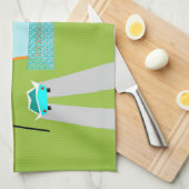 Retro Palm Springs-Haus-Geschirrtuch Küchentuch (Viertel Falte)