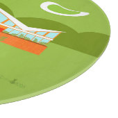 Retro Palm Springs-Haus-Glasschneiden-Brett Schneidebrett (Ecke)