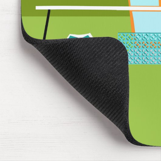 Retro Palm Springs-Haus Mousepad (Ecke)