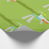 Retro Palm Springs-Haus-Packpapier Geschenkpapier (Ecke)